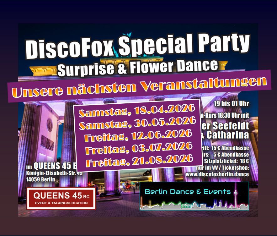 Flyer mit Vorschau der Veranstaltungen bis August 2026